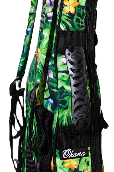 UK-ULTRAVIOLET Ultra Violet Ukadelic Soprano Ukulele Includes Gigbag Floral Print, Padded with Backpack Straps