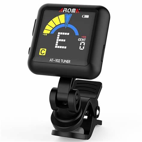 AT-102 Clipon Tuner USB Rechargeable Clip on Headstock Tuner Ukulele plus more