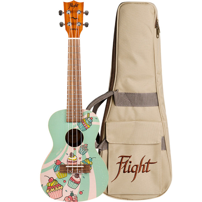 Flight AUC33 Cupcake Concert Ukulele with Gig Bag