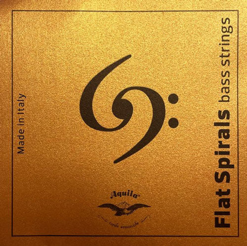 Aquila AQ210U Flat Spirals Bass Strings – Short Scale 4 String Set (22–24")
