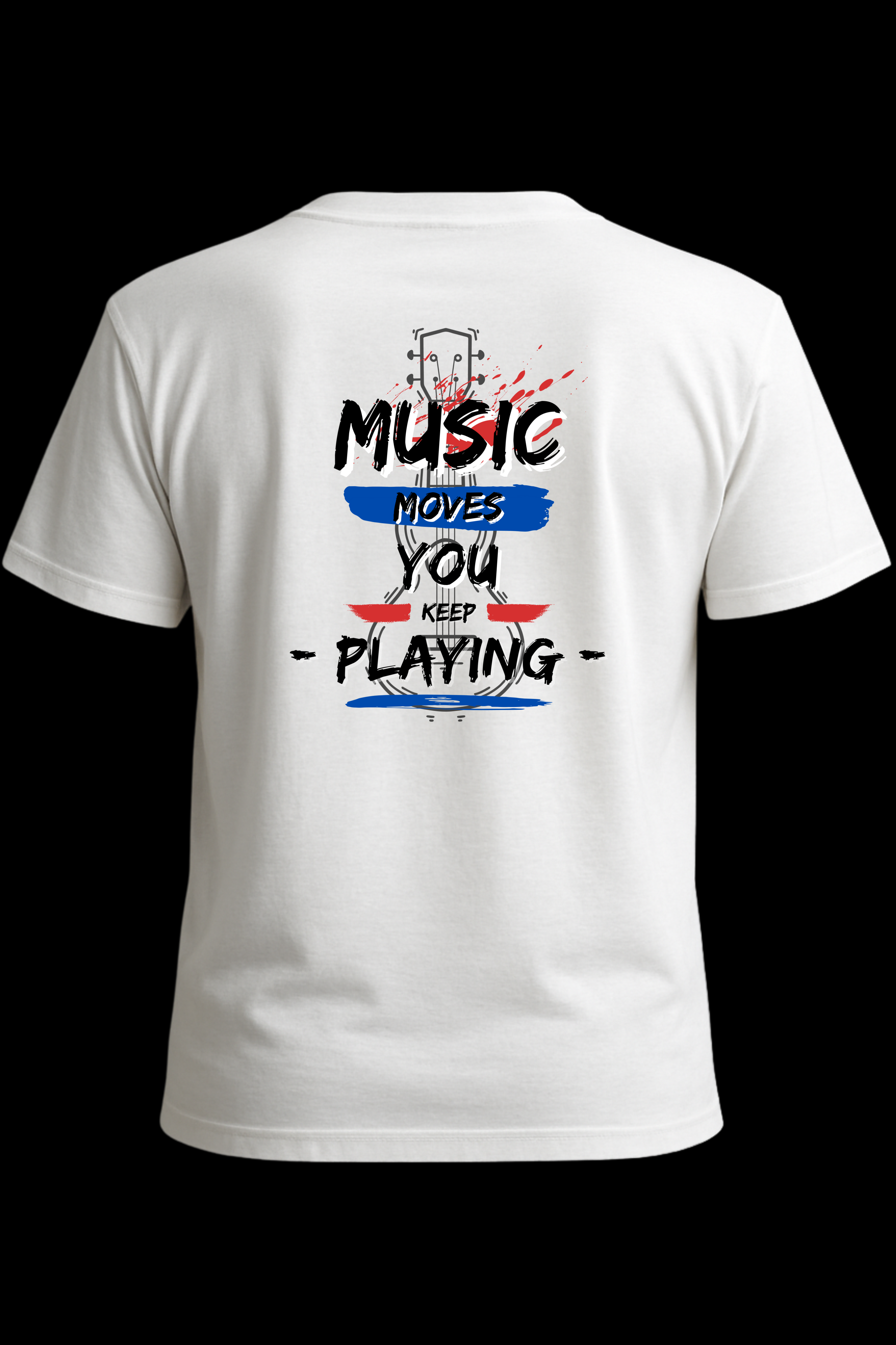 Music Moves You Keep Playing T-Shirt – Gift for Musicians, Ukulele Players, Guitarists, Music Lovers – Unisex Music Tee, Made to Order