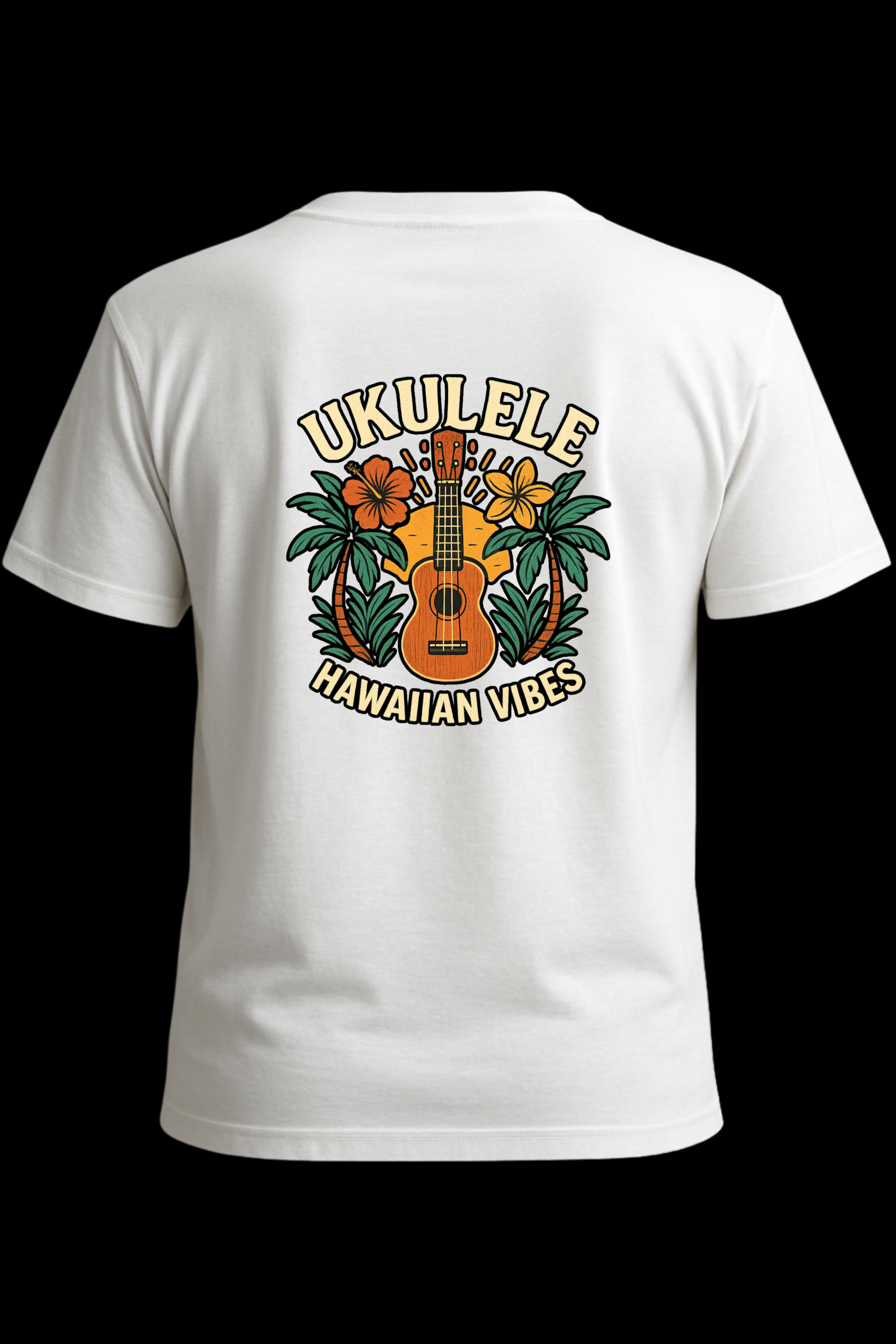 Ukulele Hawaiian Vibes T-Shirt – Tropical Music Lover Tee
