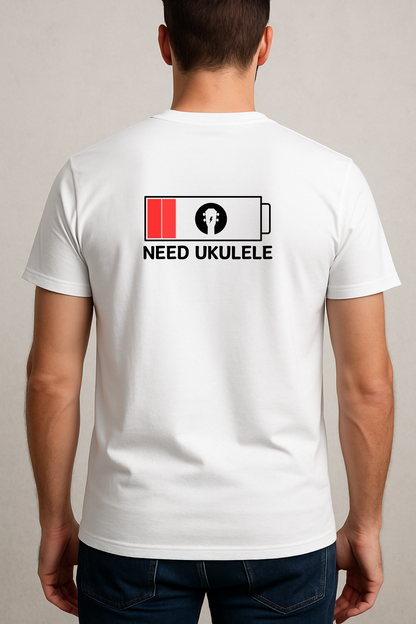 Need Ukulele T-Shirt – Funny Gift for Ukulele Players &amp; Music Lovers – Unisex Musician Shirt, Music Teacher Apparel, Made to Order Tee