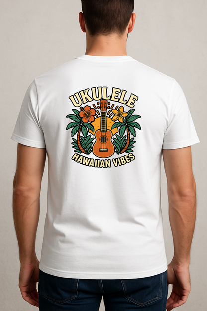 Ukulele Hawaiian Vibes T-Shirt – Tropical Music Lover Tee
