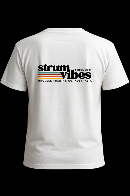 Strum Vibes T-Shirt – Ukulele Trading Co. Australia Tee, Musician Gift, Ukulele Player Shirt, Festival Music Tee, Unisex Fit, Made to Order