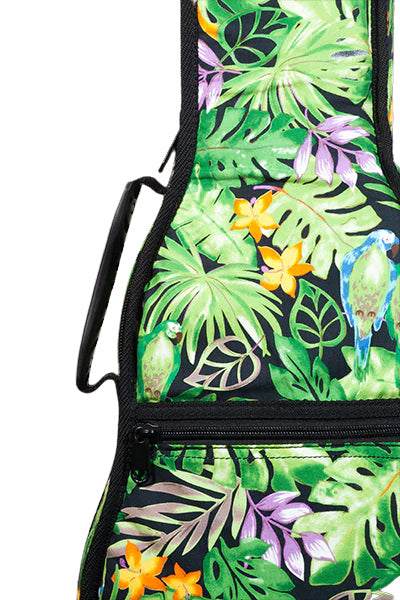 UK-ULTRAVIOLET Ultra Violet Ukadelic Soprano Ukulele Includes Gigbag Floral Print, Padded with Backpack Straps
