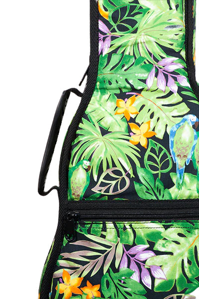MK-SD/PW Pearl White Soprano Dolphin Ukulele Includes Gigbag Floral Print, Padded with Backpack Straps