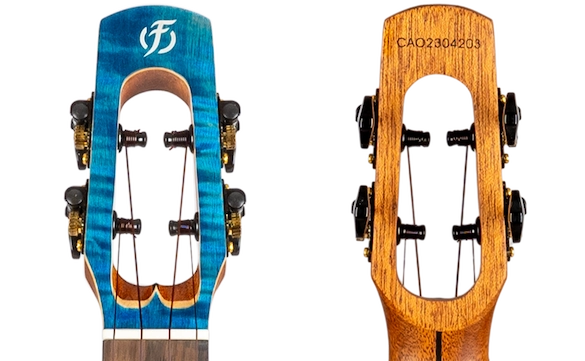 Flight Comet EQ-A Blue Tenor Electro-Acoustic Ukulele COMETTEQABLUE Solid Flamed Maple Top Mango Body Double C1U Pickup Australia