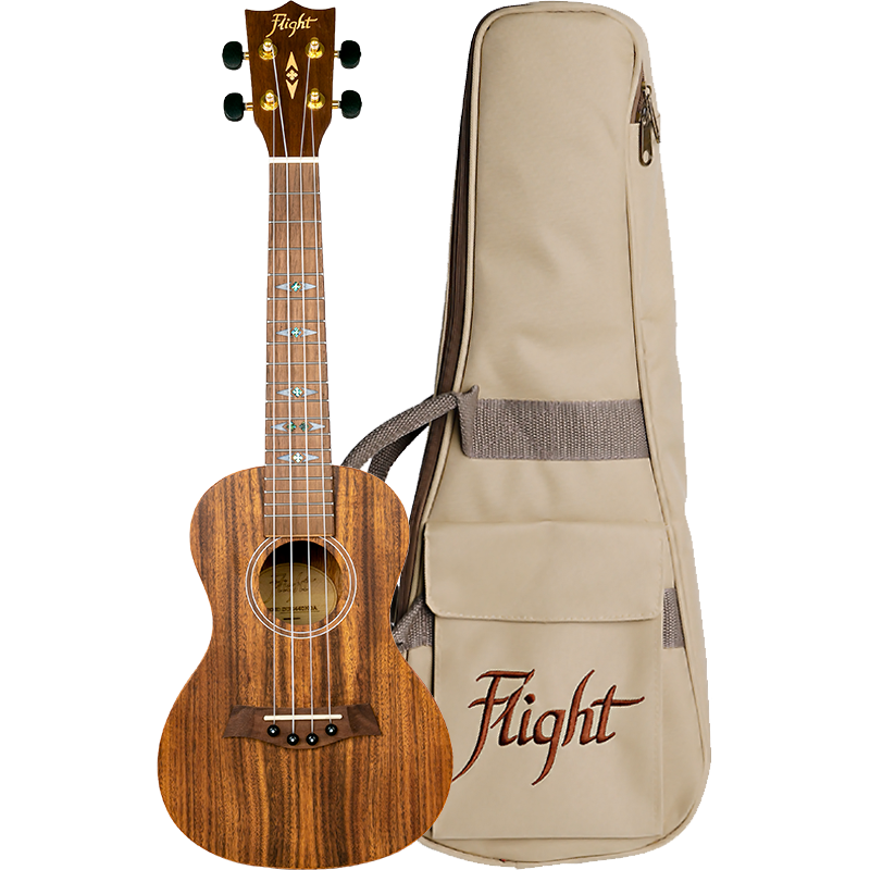 Flight’s DUC440 is a concert ukulele made from laminate acacia. Flight DUC440 Acacia Concert Ukulele with Bag and FREE Shipping Acacia is in the same family as Hawaiian koa. If you’re looking for the real ‘island sound’, and at an affordable price, this is the uke for you!