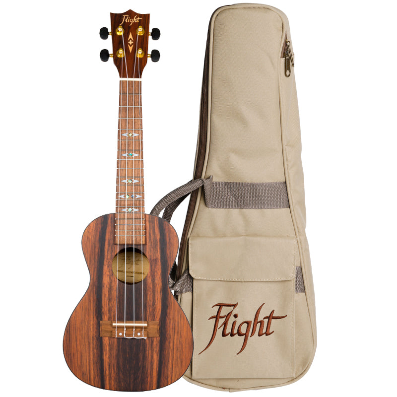 This is NOT your father’s ukulele! The DUC460 is a premium concert ukulele made from laminate amara wood, a species of evergreen tree that is native to the rainforests of South America.  Flight DUC460 Concert Ukulele Amara with Bag and Free Shipping