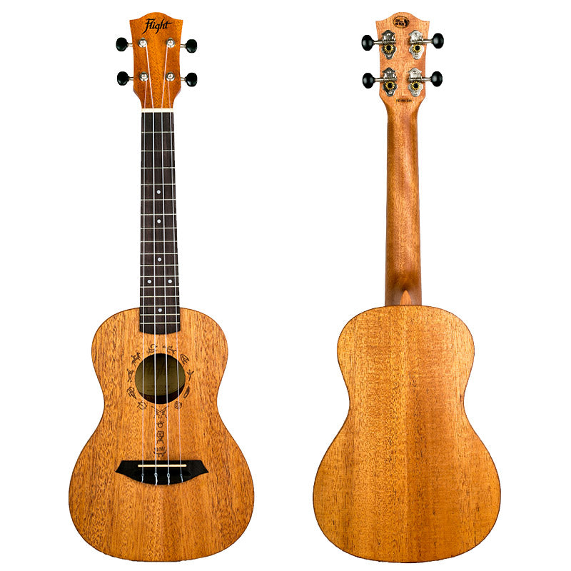 Ki’i Pohaku (literally “images in stone”) are petroglyphs carved in into lava rock surfaces by ancient Hawaiians. Flight DUC373 Mahogany Concert Ukulele with Bag and FREE Shipping