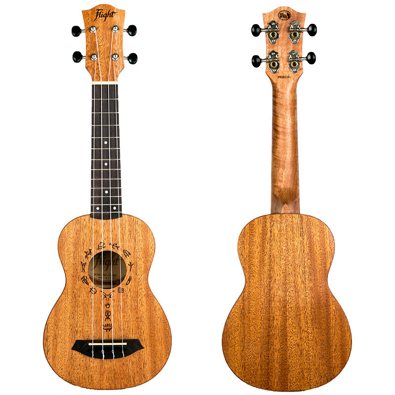 Ki’i Pohaku (literally “images in stone”) are  petroglyphs carved in into lava rock surfaces by ancient Hawaiians. Flight DUS371 Mahogany Soprano Ukulele with Bag and Free Shipping