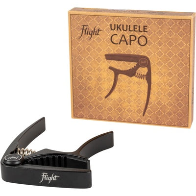 Flight FCBK Aluminium Ukulele Capo Black Lightweight Spring Loaded Capo for Ukulele Australia