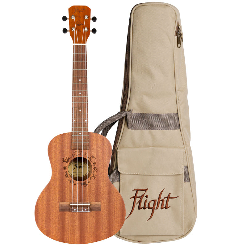 Larger size and volume than soprano and concert ukuleles.  Flight NUT310 Tenor Ukulele with Free Gigbag and Free Shipping