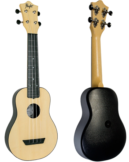 Flight TUS35NA Natural Travel Soprano Ukulele ABS Body with Linden Top Durable Weather-Resistant Travel Ukulele Australia