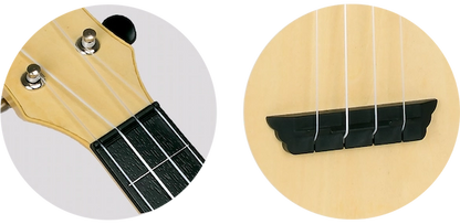 Flight TUS35NA Natural Travel Soprano Ukulele ABS Body with Linden Top Durable Weather-Resistant Travel Ukulele Australia