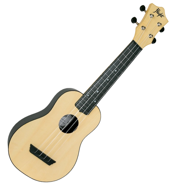 Flight TUS35NA Natural Travel Soprano Ukulele ABS Body with Linden Top Durable Weather-Resistant Travel Ukulele Australia