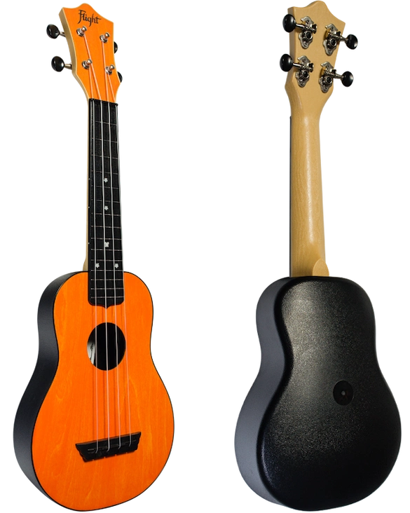 Flight TUS35OR ABS Travel Soprano Ukulele Orange Durable Plastic Body with Linden Top Travel Ukulele Australia
