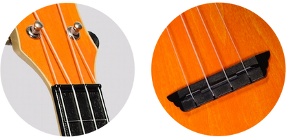 Flight TUS35OR ABS Travel Soprano Ukulele Orange Durable Plastic Body with Linden Top Travel Ukulele Australia