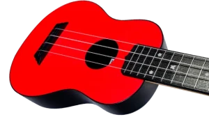 Flight TUS35 Red Soprano Travel Ukulele – Laminate Linden Top, ABS Body, Zero Fret, Aquila Strings &amp; Gig Bag