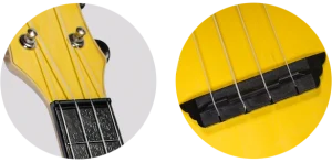 Flight TUS35YW Yellow Travel Soprano Ukulele with ABS Body, Linden Top &amp; Arched Back – Lightweight Durable Design