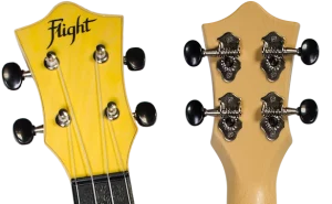 Flight TUS35YW Yellow Travel Soprano Ukulele with ABS Body, Linden Top &amp; Arched Back – Lightweight Durable Design