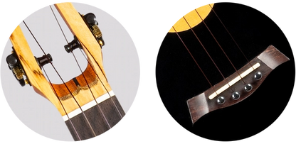  Flight 4SB 4stringboy Signature Tenor Ukulele with gloss black top. Sammy Turton Tenor Ukulele Signature series Ukulele Trading Co Australia