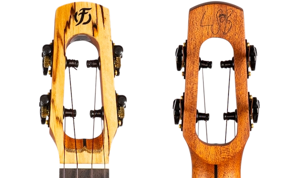  Flight 4SB 4stringboy Signature Tenor Ukulele with gloss black top. Sammy Turton Tenor Ukulele Signature series Ukulele Trading Co Australia