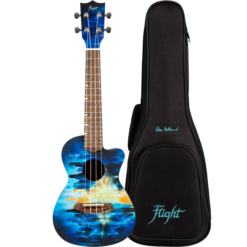 Flight AUC City Elise Ecklund Signature Concert Ukulele with gigbag