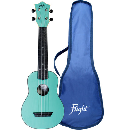 Flight TUS35 ABS Travel Soprano Ukulele Light Blue TUS35LB Durable ABS Body with Laminate Linden Top