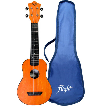 Flight TUS35OR ABS Travel Soprano Ukulele Orange Durable Plastic Body with Linden Top Travel Ukulele Australia