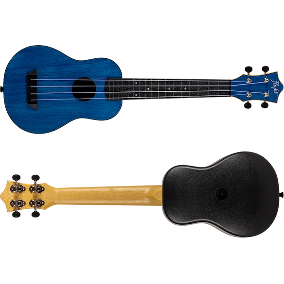 Flight TUS35 ABS Travel Soprano Ukulele Dark Blue TUS35DB Concert Scale Durable Travel Ukulele