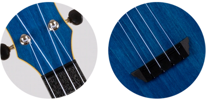 Flight TUS35 ABS Travel Soprano Ukulele Dark Blue TUS35DB Concert Scale Durable Travel Ukulele