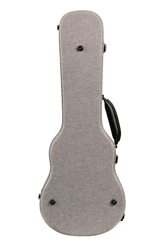 Gray Tweed Archtop Ukulele Hard - Concert Case