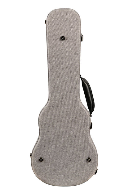 Gray Tweed Archtop Ukulele Hard - Concert Case