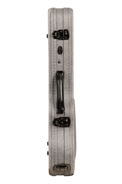 Gray Tweed Archtop Ukulele Hard - Concert Case