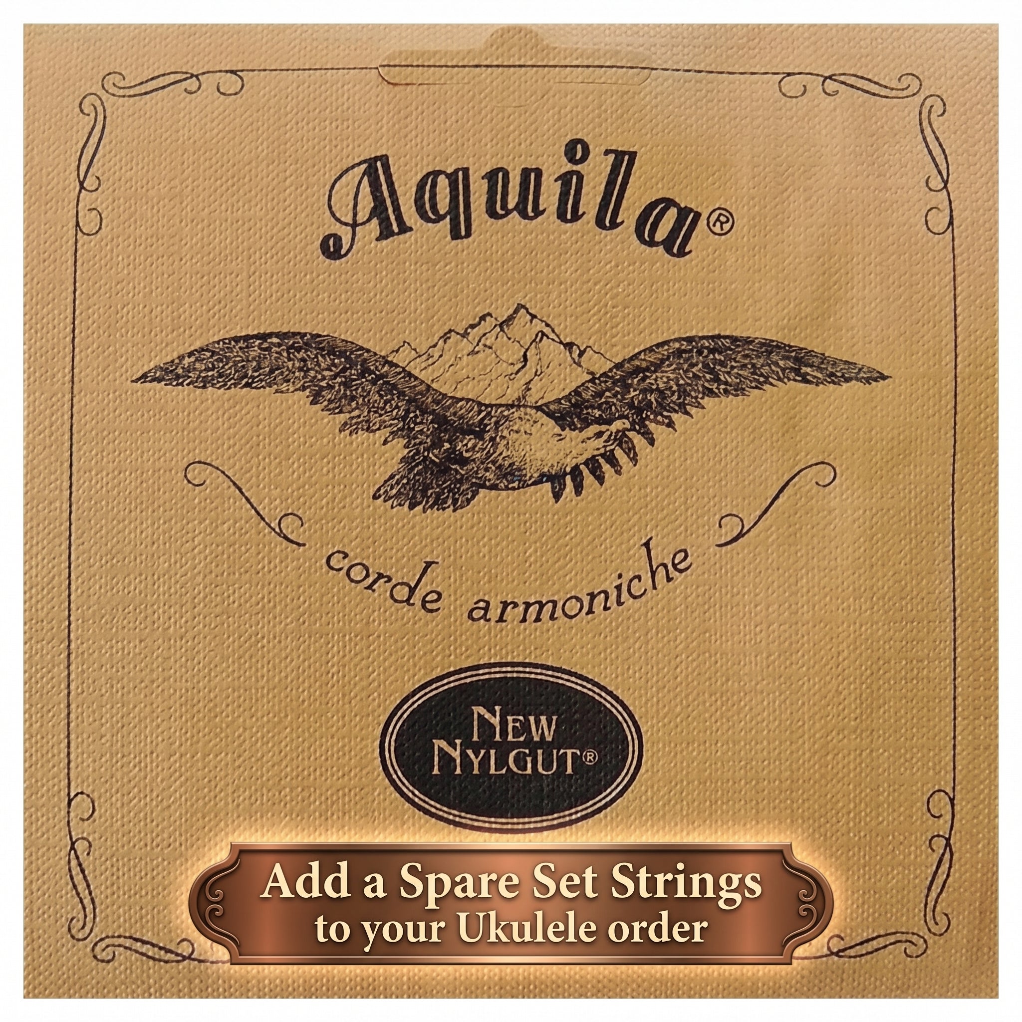 Add a Spare Set of Aquila Ukulele Strings for peace of mind Italian Made Matched to Your Uke