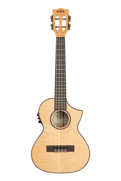 KA-ASFM-T-CE All Solid Flame Maple Cutaway Tenor Ukulele w/ EQ &amp; Bag