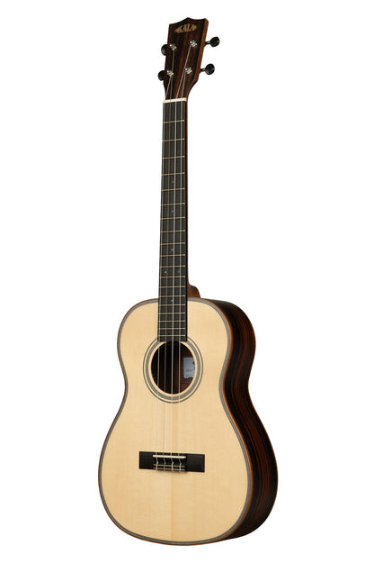 Kala Solid Spruce Top Striped Ebony Baritone Ukulele KA-SSEBY-B Satin Finish Graph Tech NuBone Nut &amp; Saddle Aquila Super Nylgut Strings
