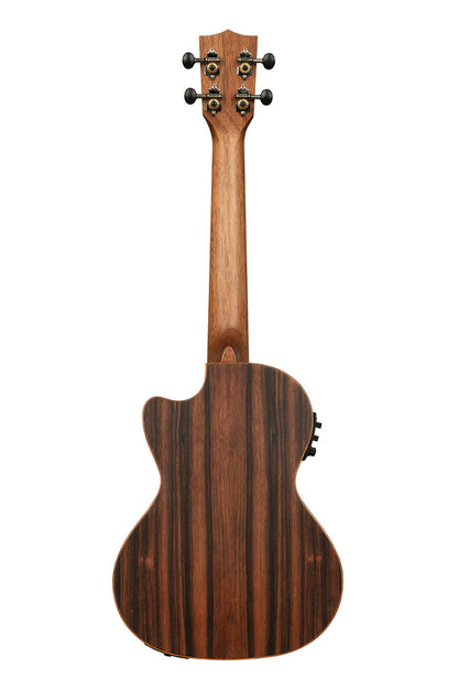 Kala Solid Spruce Top Striped Ebony Tenor Ukulele with Cutaway &amp; EQ | Fishman® Kula Preamp | Tenor Ukulele Australia