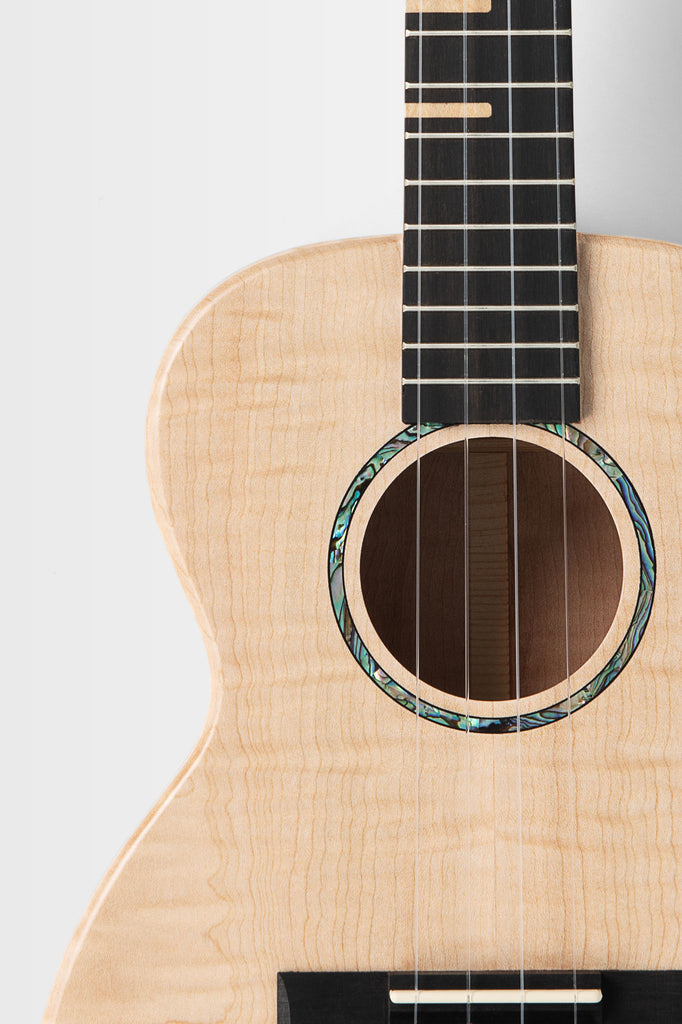 KA-WF-AFM-T All Solid Flame Maple Waterfall Tenor Ukulele