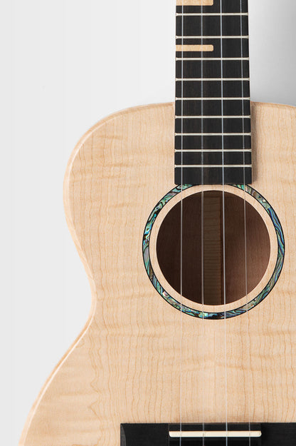 KA-WF-AFM-T All Solid Flame Maple Waterfall Tenor Ukulele