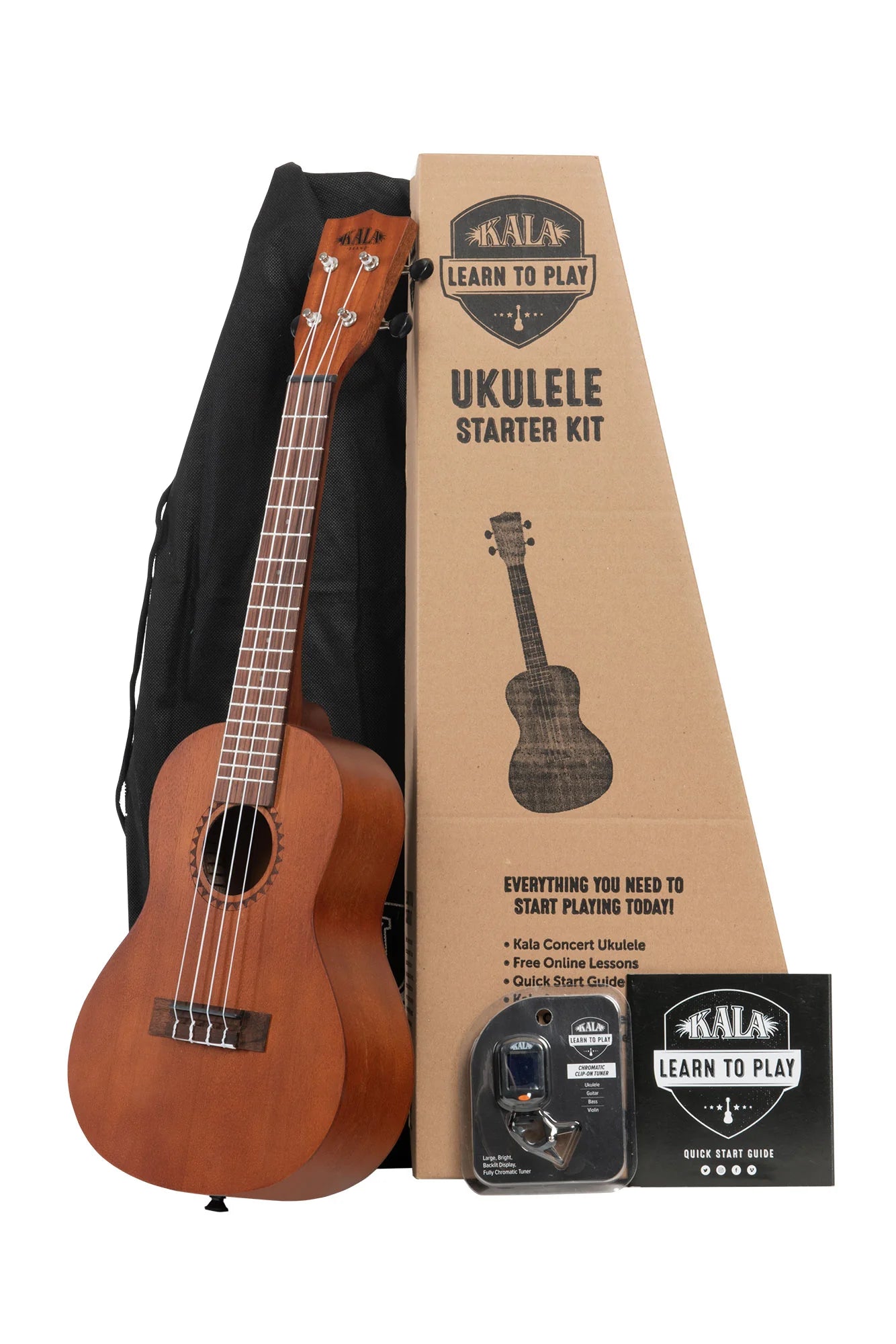 KALA-LTP-C-2105 Learn To Play Ukulele Concert Starter Kit ukulele Trading Co Australia beginner ukulele package