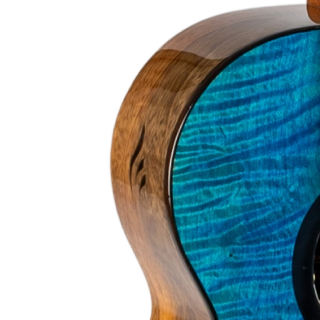 Flight Comet EQ-A Blue Tenor Electro-Acoustic Ukulele COMETTEQABLUE Solid Flamed Maple Top Mango Body Double C1U Pickup Australia