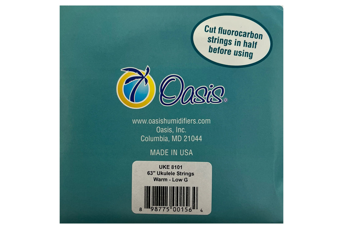  USA made Oasis Warm Low G Fluorocarbon Set with the Copper wound Low G Strings.  Ukulele Trading Co Australia GPX UKE-8001 Warm Wound Low G