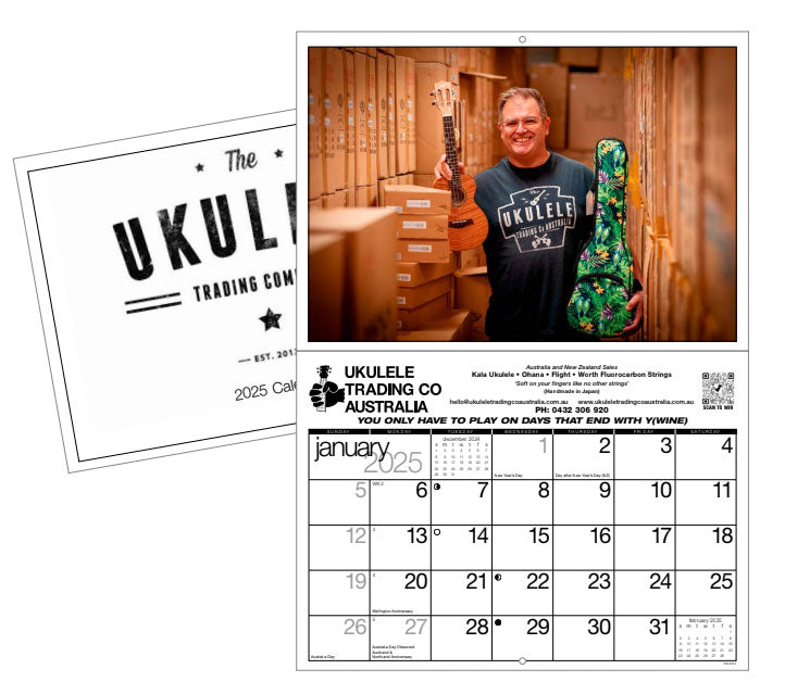 2025 Limited Edition Ukulele Calendar Exclusive Monthly Ukulele Inspiration for Enthusiasts Ukulele Trading Co Australia