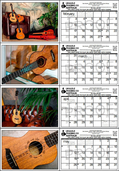 2025 Limited Edition Ukulele Calendar Exclusive Monthly Ukulele Inspiration from Kala and Flight for Enthusiasts  Ukulele Trading Co Australia