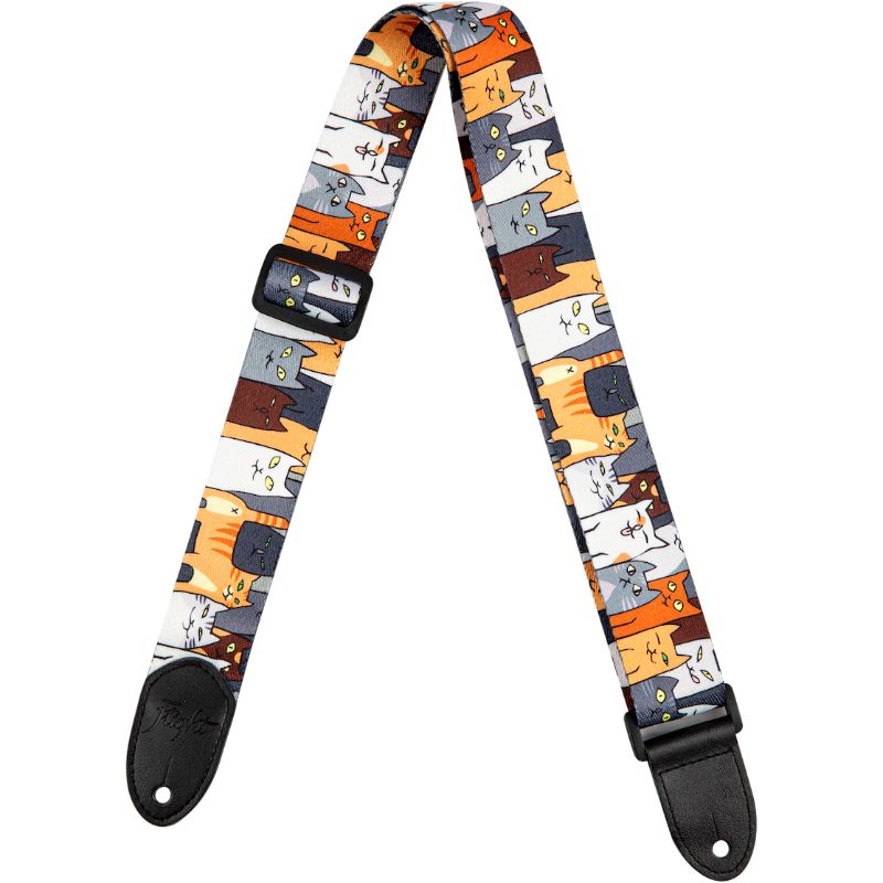 What can we say about cats? Flight S35 Cats Polyester Ukulele Strap with Free Shipping Strong, measured, uncompromising and beautiful. This strap is purr-fect (sorry) if you fit this criteria.