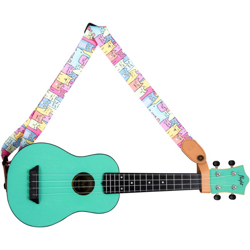 Flight S35 Kitty Polyester Ukulele Strap with Free Shipping