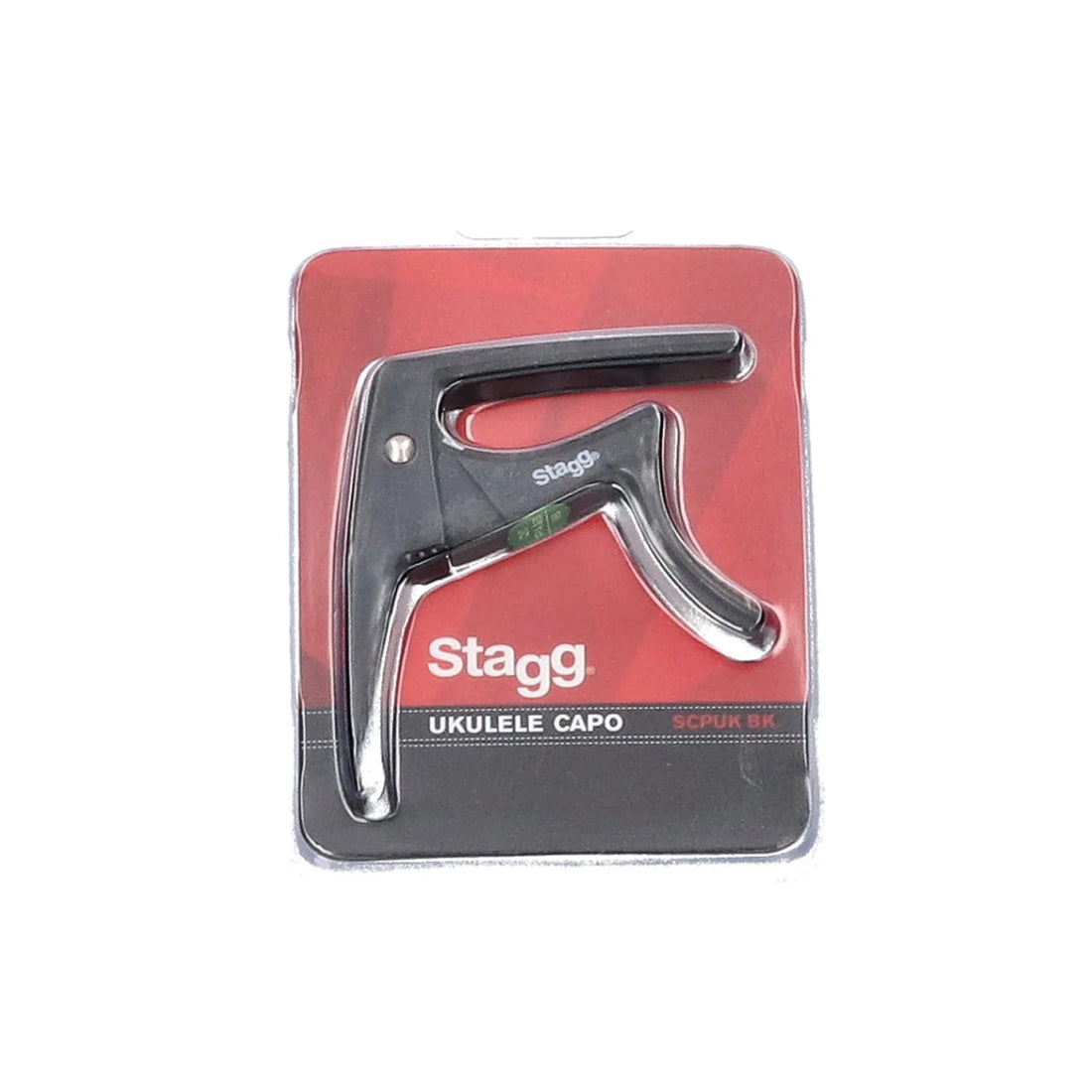 SCPUK BK Trigger capo Stagg SCPUK BK is a small, light, and efficient trigger capo specifically designed for ukuleles, making it easy to use and install on the instrument&